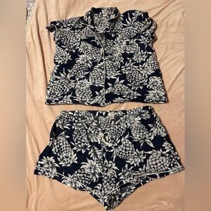 XXL J Crew 100% Cotton Pineapple Pajama Set